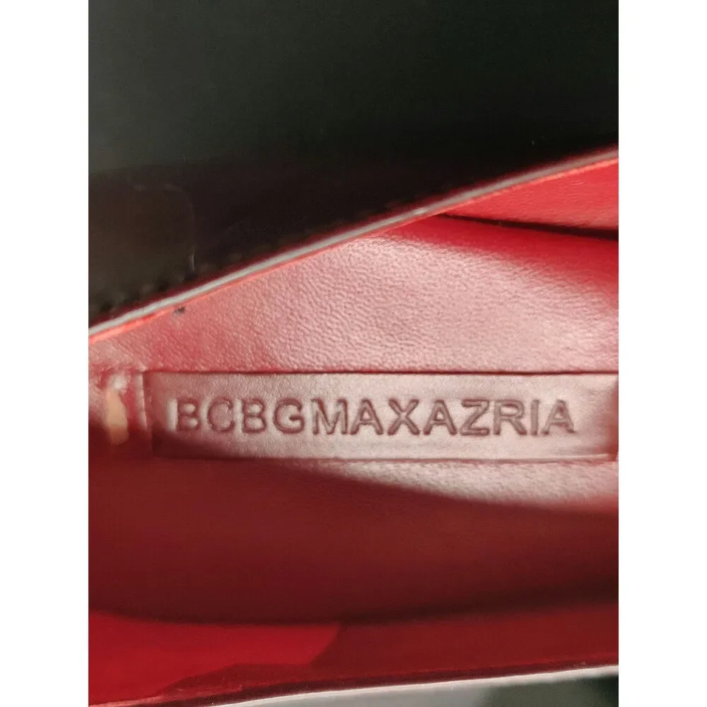 Vintage Burgundy buckle Peep toe Wedges by BCBGMaxazeria sz8